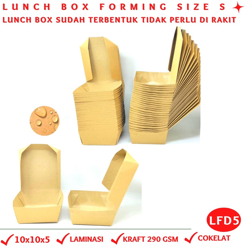 Lunch Box Small Sudah Terbentuk Tidak Perlu Dirakit (LFD5-Laminasi)