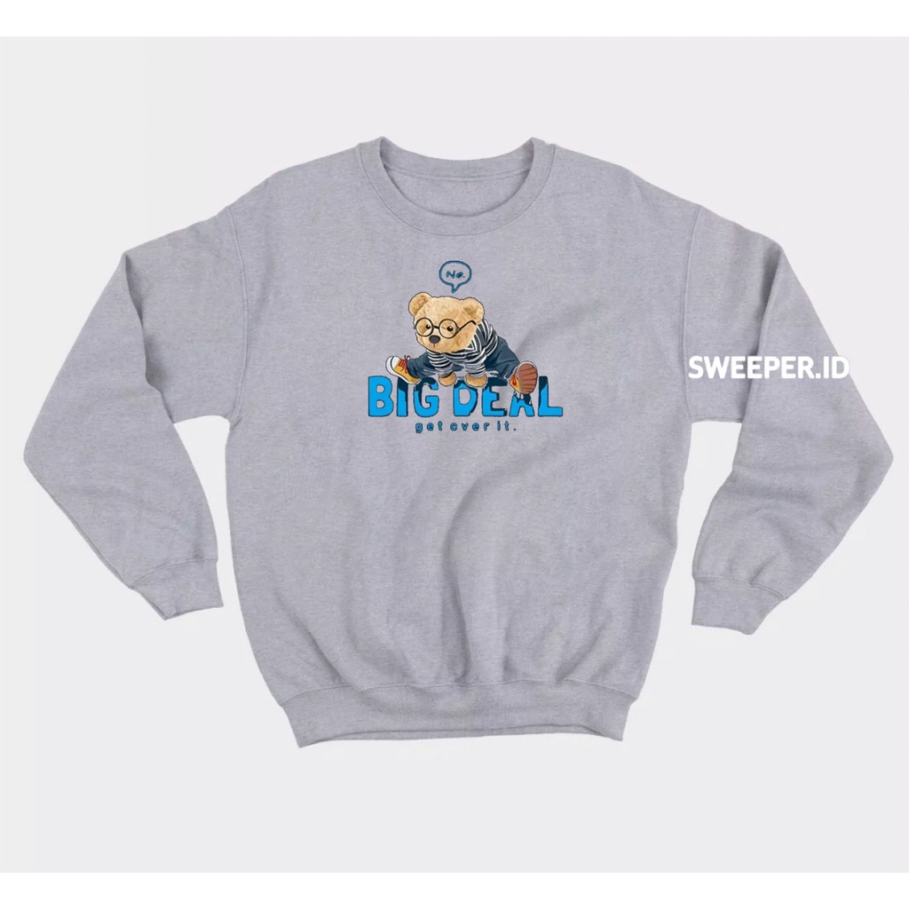 SWEATER CREWNECK BIG DEAL BAHAN FLEECE BAHAN FLEECE