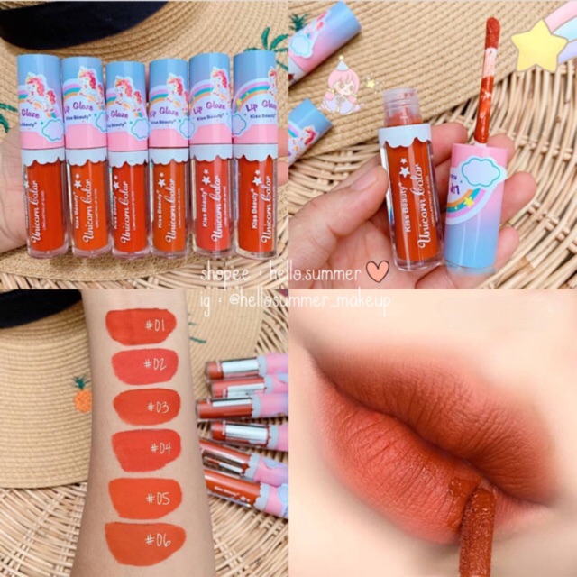 [ORI THAILAND] Kiss Beauty Unicorn Matte Lipcream