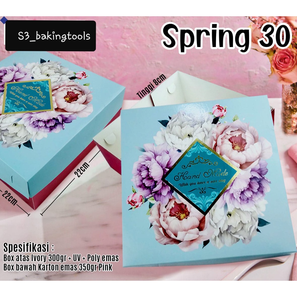 

Kotak kue cake box spring #30 isi 10 pcs