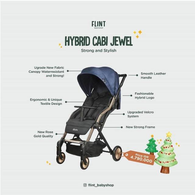 Hybird cabi jewel stroller anak bayi new born cabin size