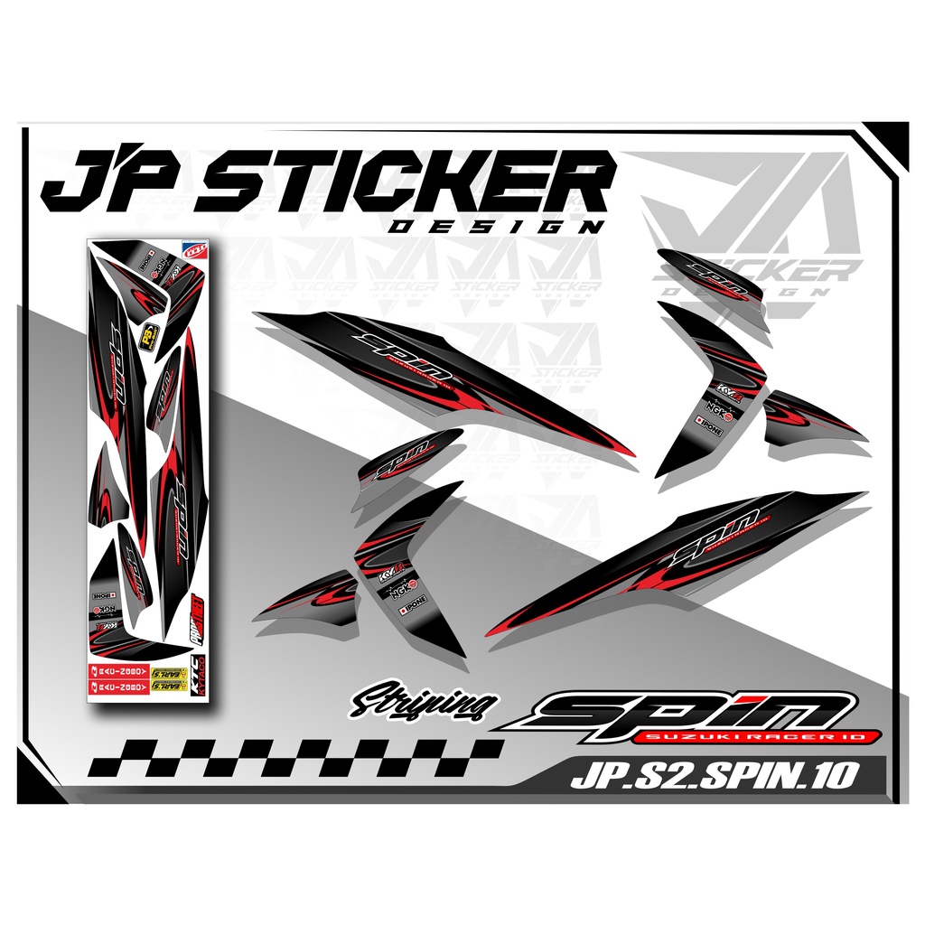 SPIN STICKER STRIPING SPIN -STICKER MOTOR SUZUKI SPIN LIST VARIASI HOLOGRAM (JP.S2) 010