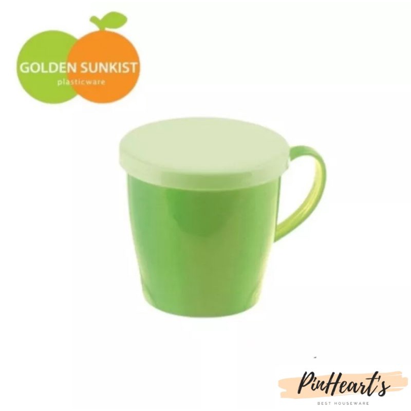 GOLDEN SUNKIST - MUG / CANGKIR TUTUP PLASTIK GOLDEN SUNKIST MOK7009 | CANGKIR TUTUP GOLDEN SUNKIST