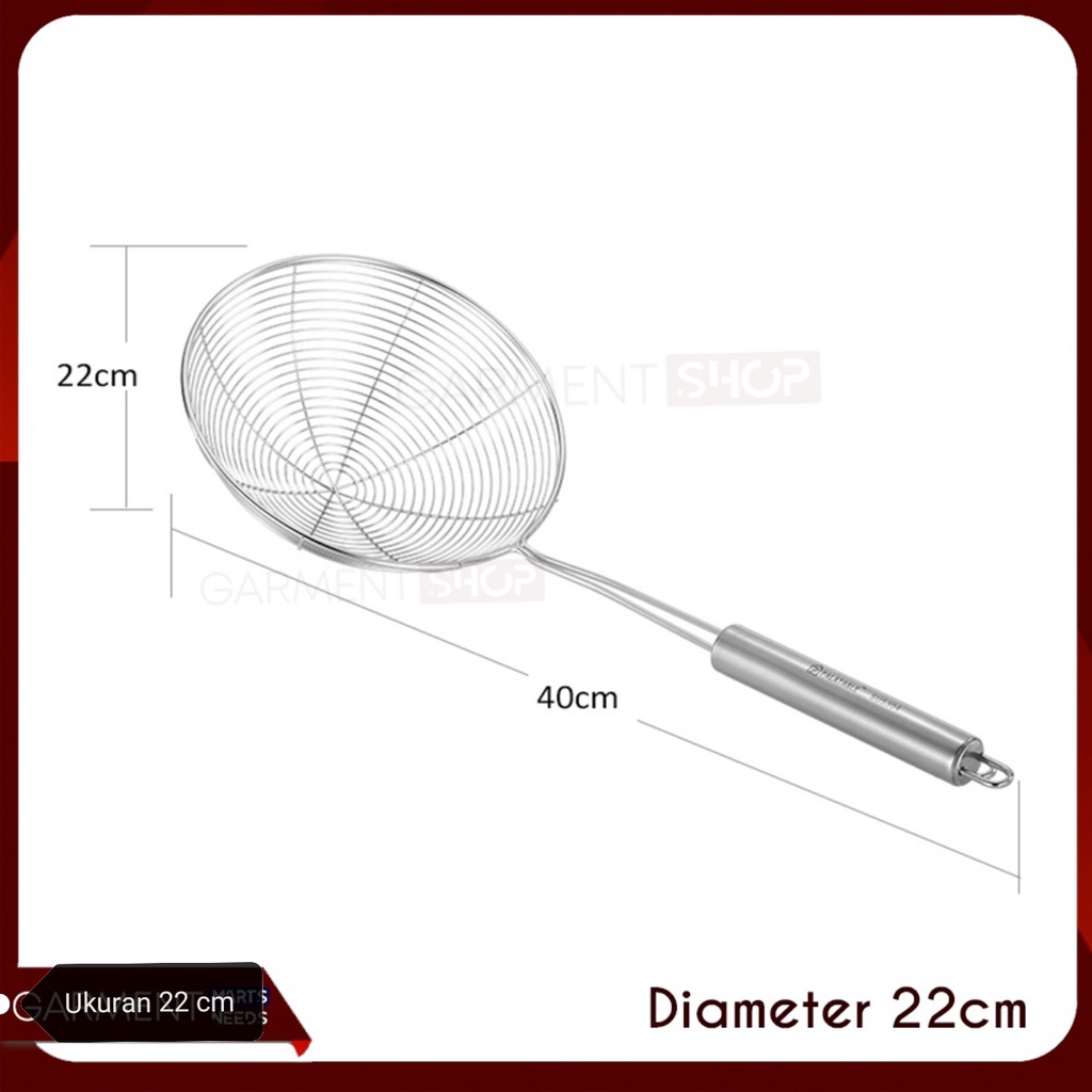 Serokan Saringan Gorengan Stanlies, Saringan  Mie Stanlies Steel Uk 12 cm 16Cm 20 Cm 22 Cm