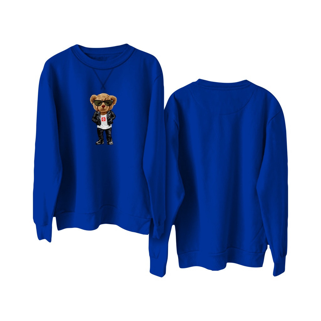 BRIGO Basic Sweatshirt Beruang Metal II Sweater Crewneck BRIGO Sablon DTF Fleece Cotton II SIZE M-XXL (Pria &amp; Wanita) Free stiker&amp;Gantungan Kunci