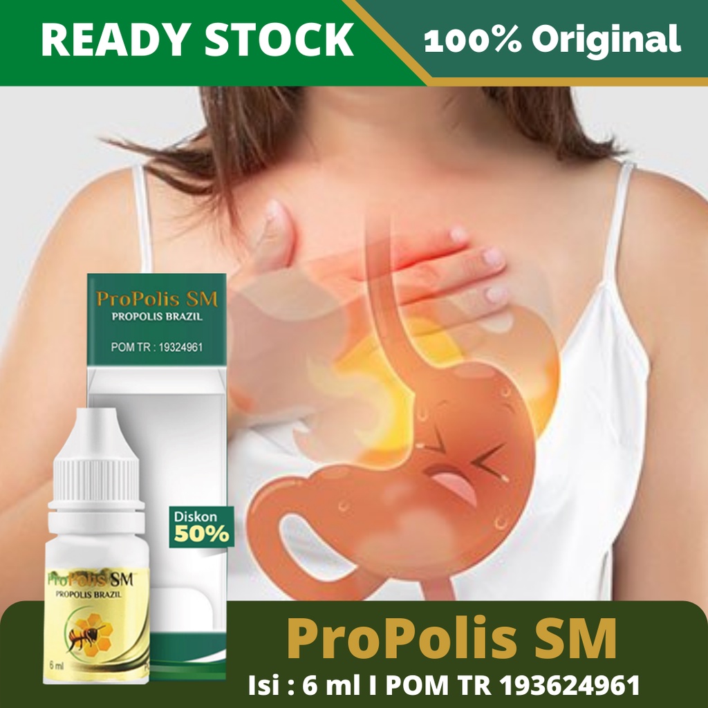 Obat Asam Lambung, Obat Asam Lambung Kronis Dan Gerd, Obat Asam Lambung Herbal, Tukak Lambung, Maag Akut &amp; Kronis, Gerd, Gastritis, Kanker Lambung, Nyeri Asam Lambung Menahun – ProPolis SM 100% Original BPOM