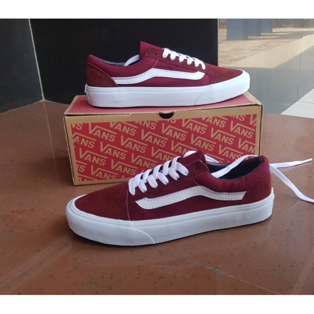 vans old skool merah maroon