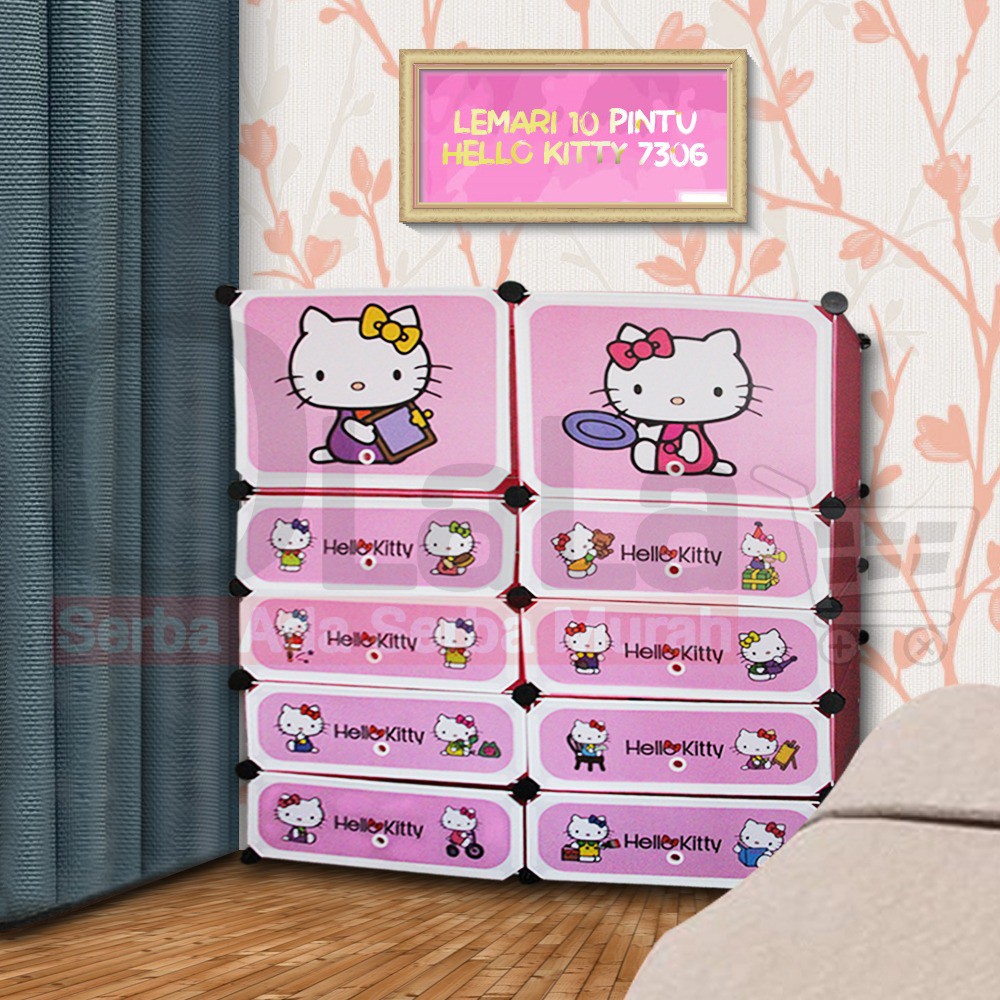 Lemari plastik susun 10 HELLOKITTY YG-7306