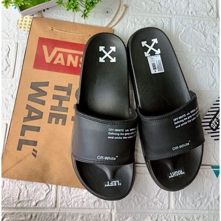 Sandal Off White Black Slop/Slide Pria Wanita / Sandal Slop Distro Terbaru Murah/sandal slop terlaris.-2