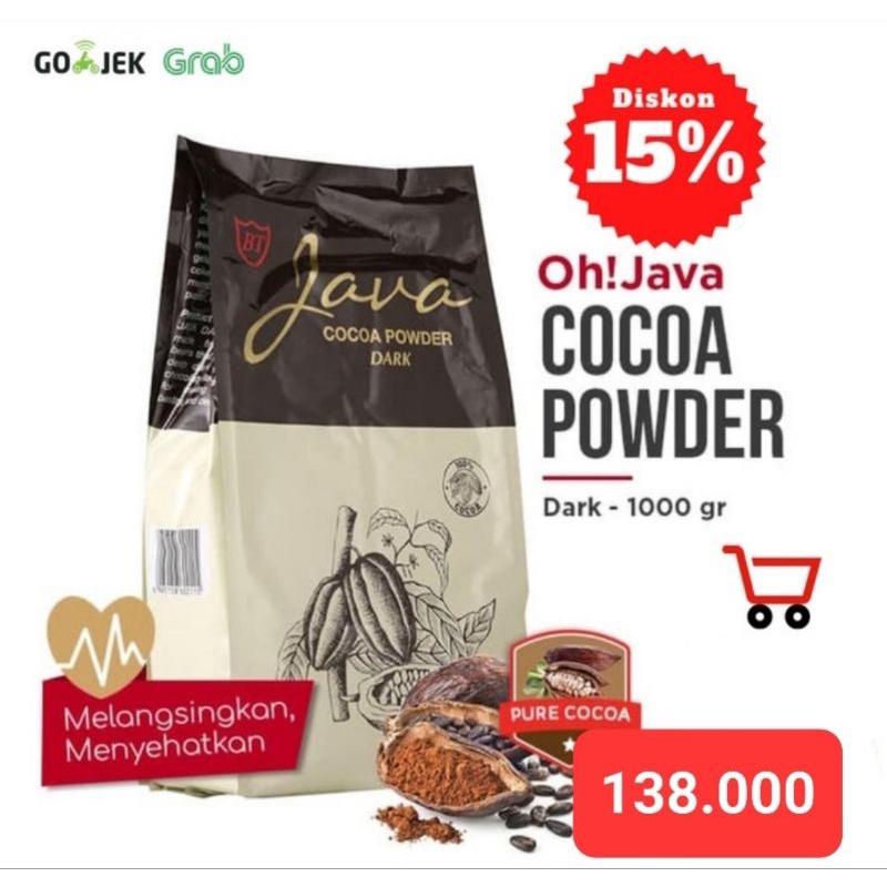 Oh!JAVA DARK Cocoa Powder 1000g Dark Chocolate| ASLI (Bukan Repack)