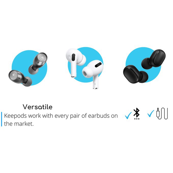 ☀  INDOLAND ☀ R360 Earphone Headset Safety Band Clamps Silicone Loss Drop Artefact Bluetooth Keepods