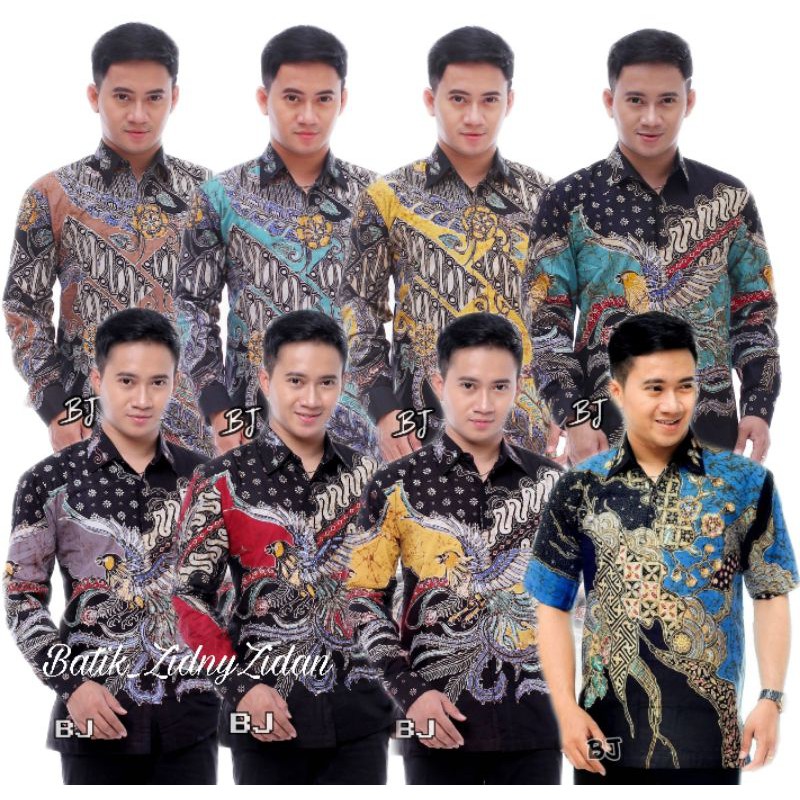 Baju Batik Pria Lengan Panjang Slimfit Hem Distro Katun Print Batik Tulis Colin Dion-BATIKTULIS PRIA