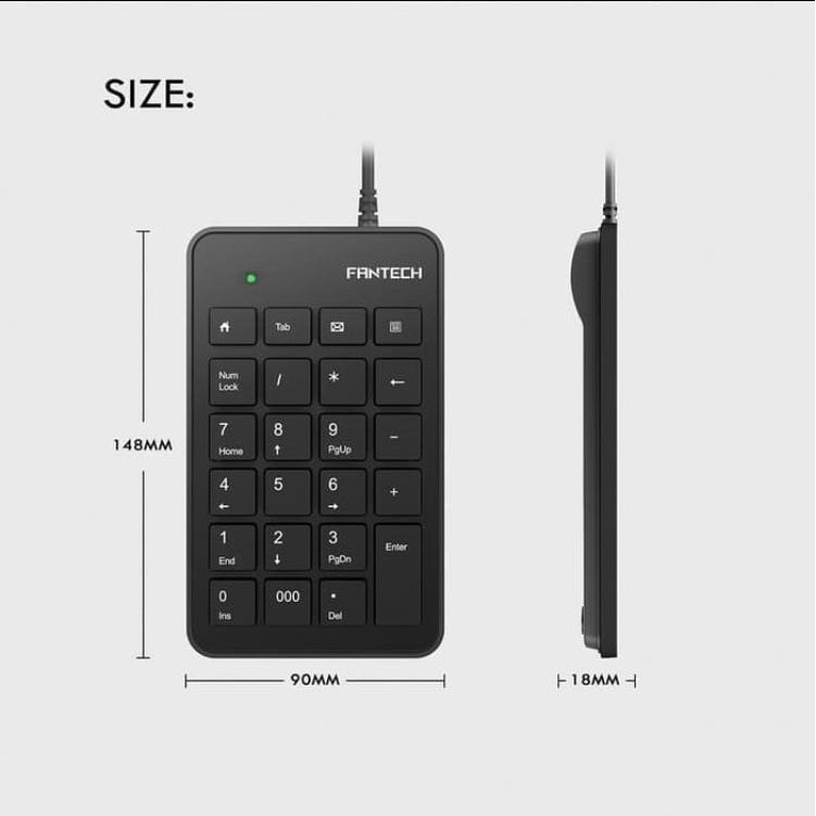 FANTECH FTK-801 FTK801 Numeric Keypad- Keyboard Angka