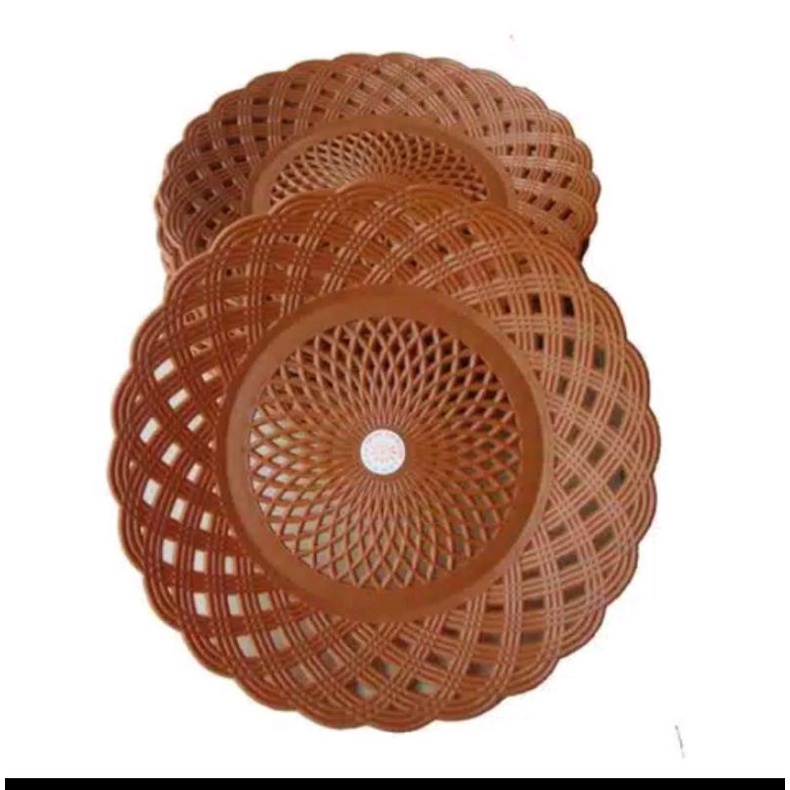 piring rotan plastik 1lusin/12pcs