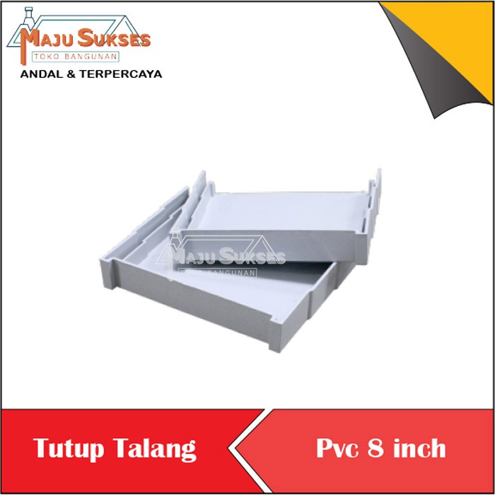 Talang pvc 8 inch TUTUP BELOKAN SAMBUNGAN GANTUNGAN TALANG PVC PLASTIK 8" TEBAL