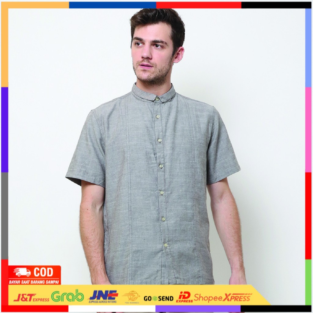 AMK - Baju Koko Amk Lengan Pendek Kk Collater Hitam S/S