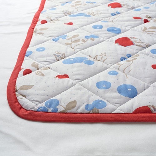 RODHAKE Selimut quilt 96x96 cm pola kelinci blueberi putih merah