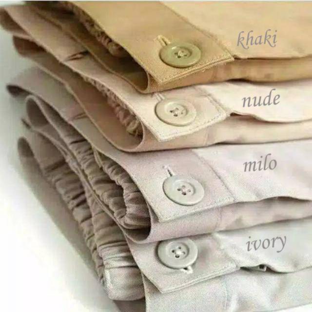 ✴️COD-BAGGY PANTS AMERICAN DRIL IMPORT Latte Beige Nude Maroon Ivory Dusty Pink White Moss Ke