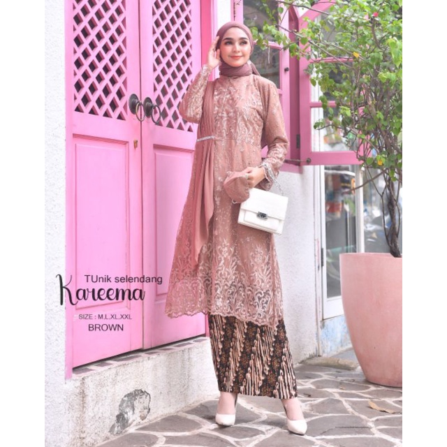 Kebaya Tunik Busui Salendang AV / Kebaya Modern Brukat Busui / Kebaya Kondangan / Pesta