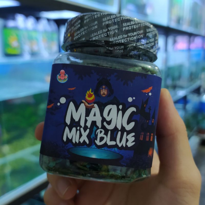 MAGIC MIX BLUE 35gram - BANG FISH X FAJAR ARIEF PAKAN IKAN CHANNA MAKANAN PELLET AURANTI BLEHERI ORN