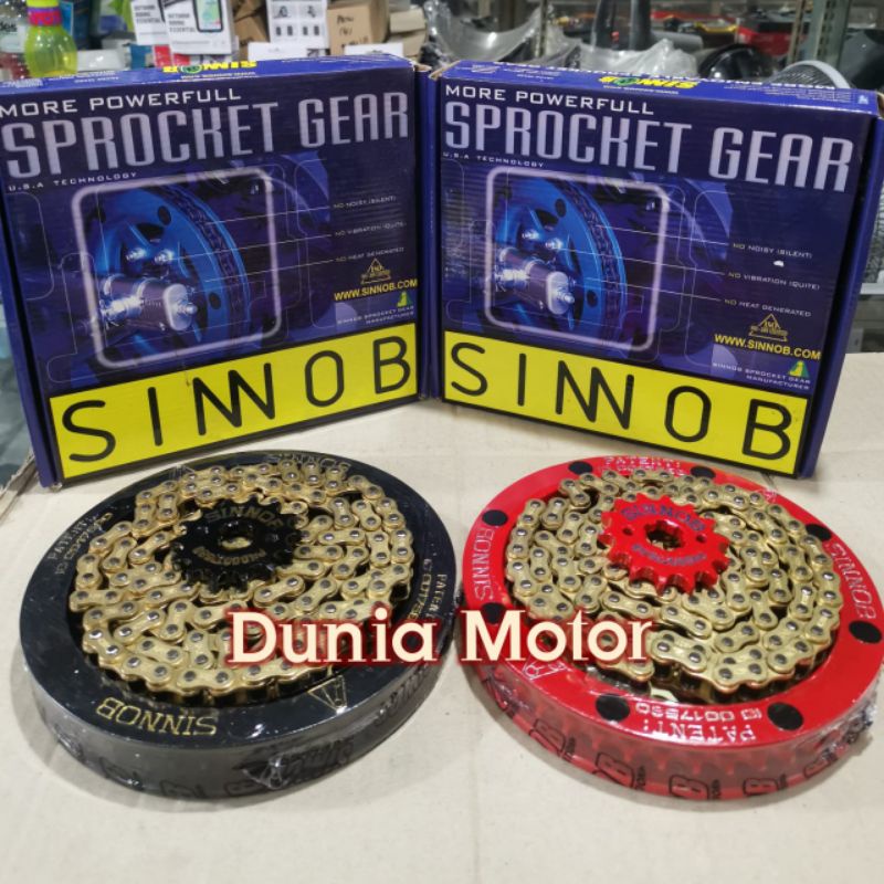 Paket Gir gear sinnob tiger lama tiger revo tiger new- gear gir rantai satu set tiger sinnob 520-106