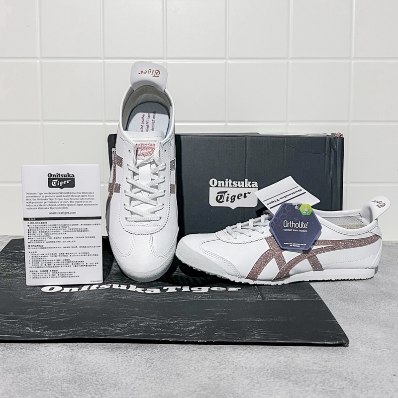 NEW septu putih Onitsuka Tiger made in Indonesia original store white-rosegold
