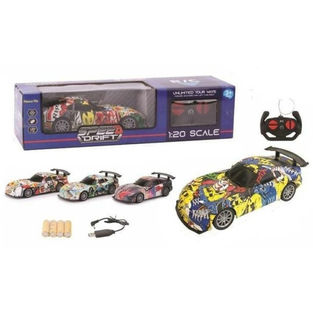 Mobil Remote Control WarnaWarni Mobil RC Speed Drift 4 Function RC Car - Mainan Mobil Murah