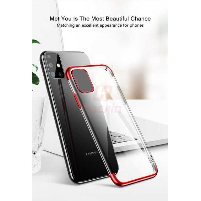 Case Samsung Galaxy A51 Case Luxury Clear Transparent Plating Case A51