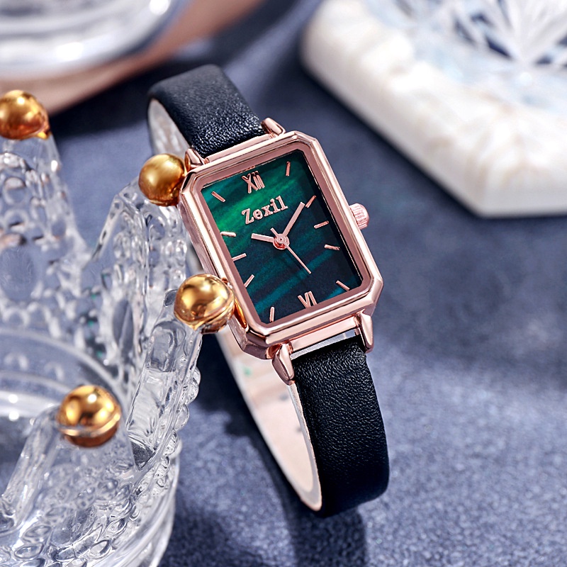 Jam Tangan Wanita A0080 Jam Tangan Hijau Malachite Hijau Kecil