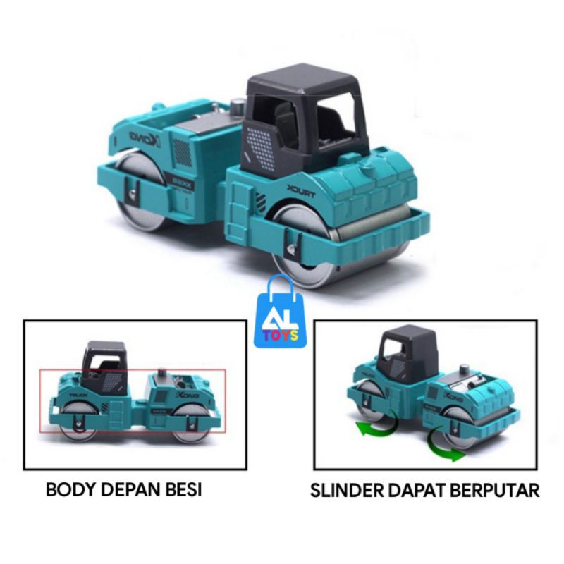 Diecast Kontruksi Truck Molen Exsavator Buildozer Forclip Diecast Mobil Kontruksi Set