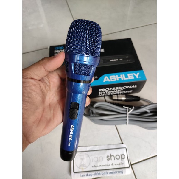 Mic Dynamic Kabel Ashley i200 i 200 Mik Vokal Kabel i200 Ashley Microphone Wire Cable ASLI Original 