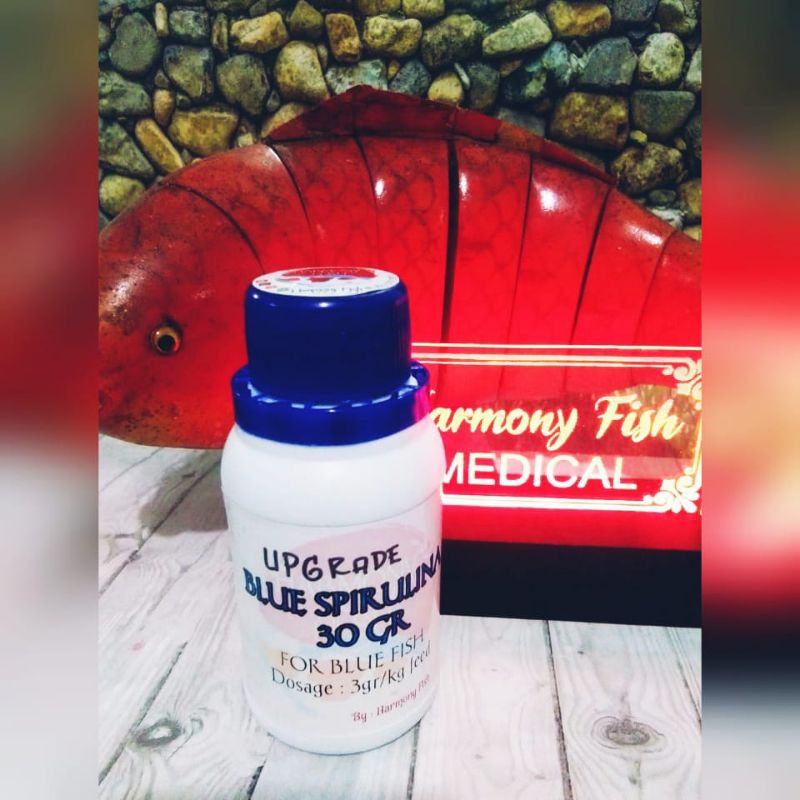 UPGRADE BLUE SPIRULINA 30GR For Blue Fish Vitamin Pigmen Warna Biru Ikan Pewarna Vitamin Cichlid Lou