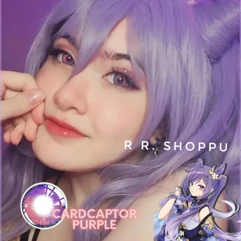 Softlens cosplay Keqing Eula ungu-pink Cardcaptor CC FA03-4