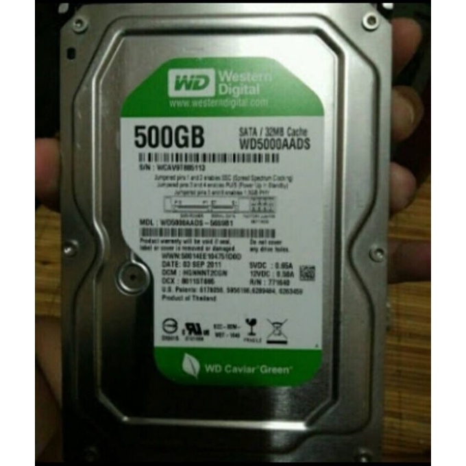 Harddisk WD 500GB Internal Pc