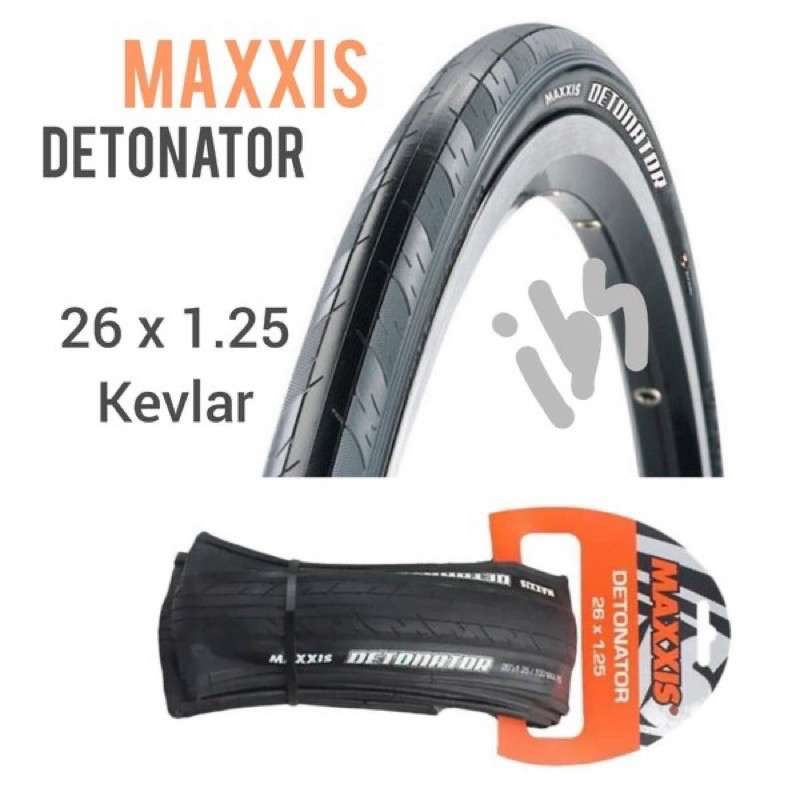 ban luar maxxis detonator 26*1,25 hitam mtb, tire kevlar touring