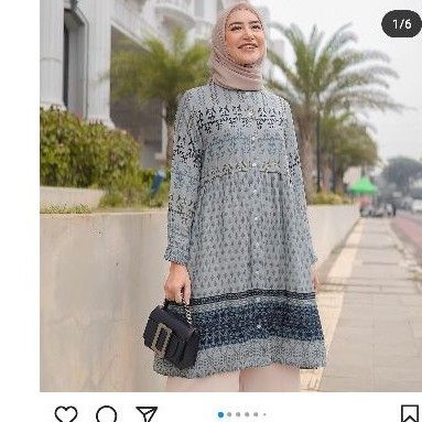 Hafsa Tunik Blue Size L by Heaven Lights