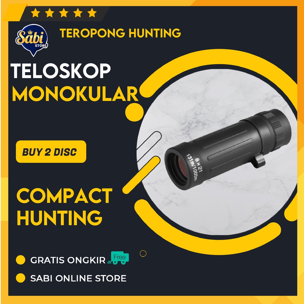 TELESKOP MONOKULAR COMPACT HUNTING 8 X 21 ZOOM