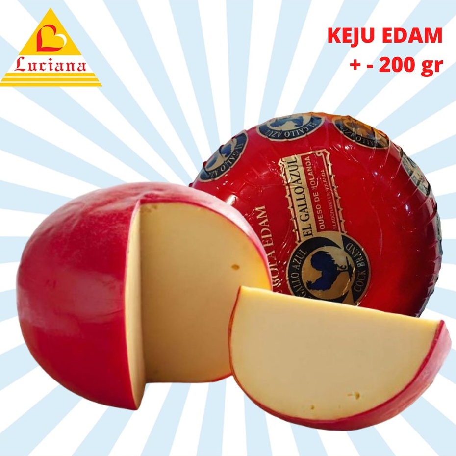 KEJU EDAM COCK BRAND 200GR - KEJU TUA - KEJU BOLA AYAM JAGO EMAS - KASTANGEL EDAM CHEESE BALL HALAL