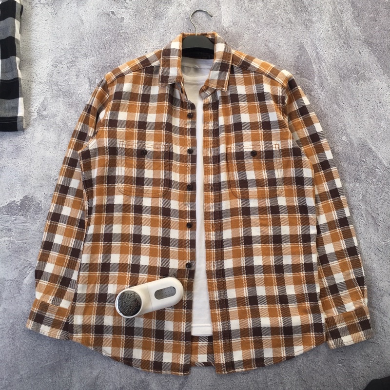 flannel Uniqlo second bahan wool