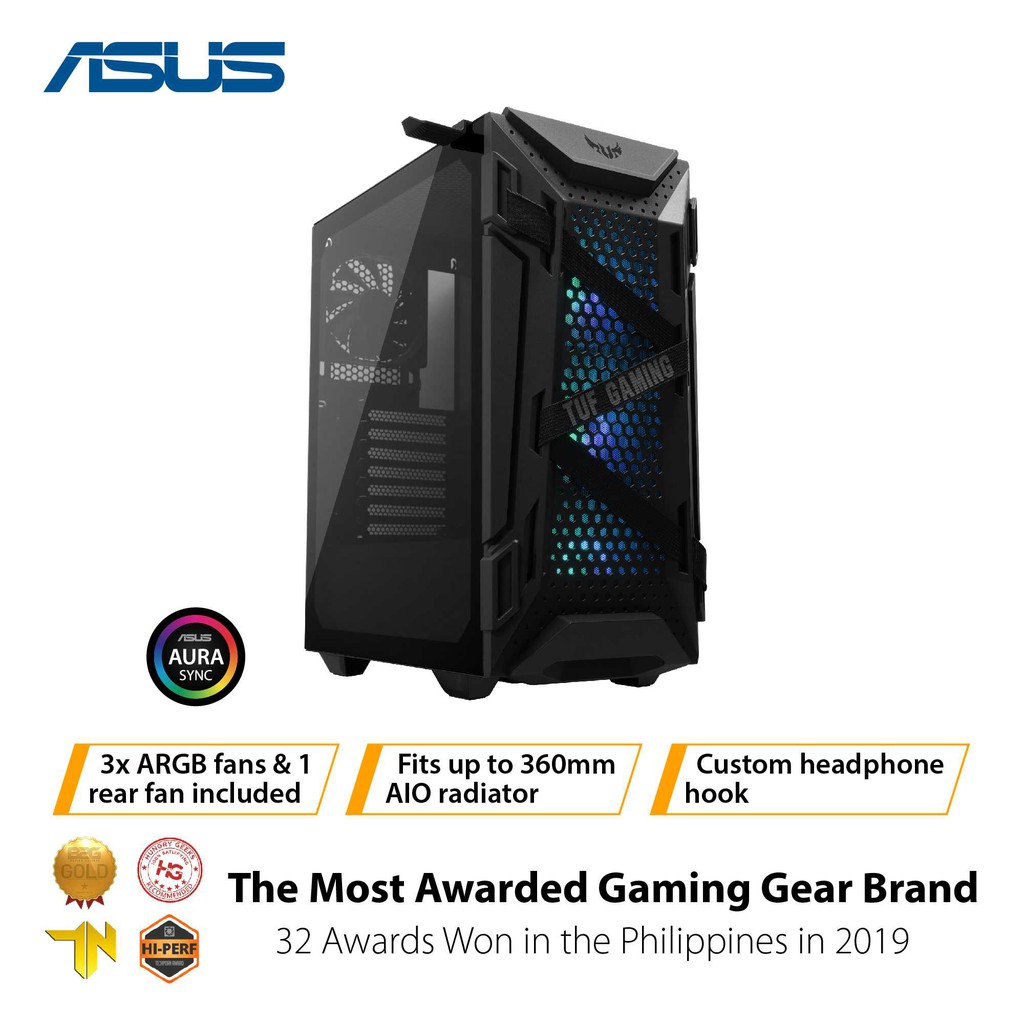 ASUS TUF GAMING GT301 ATX MID TOWER TEMPERED CASE CASING GT 301