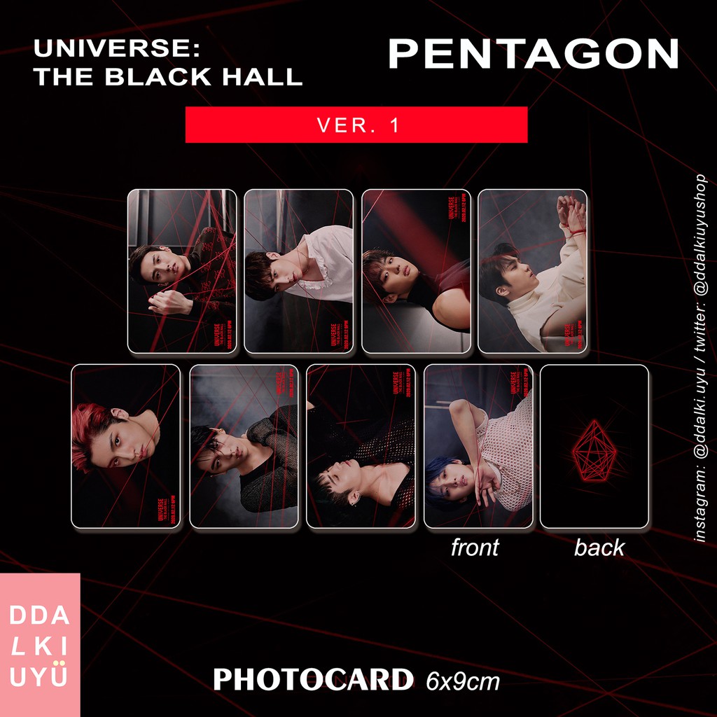 PENTAGON - photocard [UNIVERSE: THE BLACK HALL] ver. 1