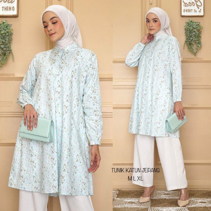 Terbaru , Long Tunik Katun Vischose Armani , Tunik Busui Casual , Tunik Original Kamari.