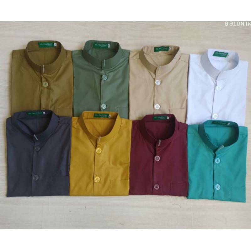 Baju Koko Haibah Polos El Haddad Ori