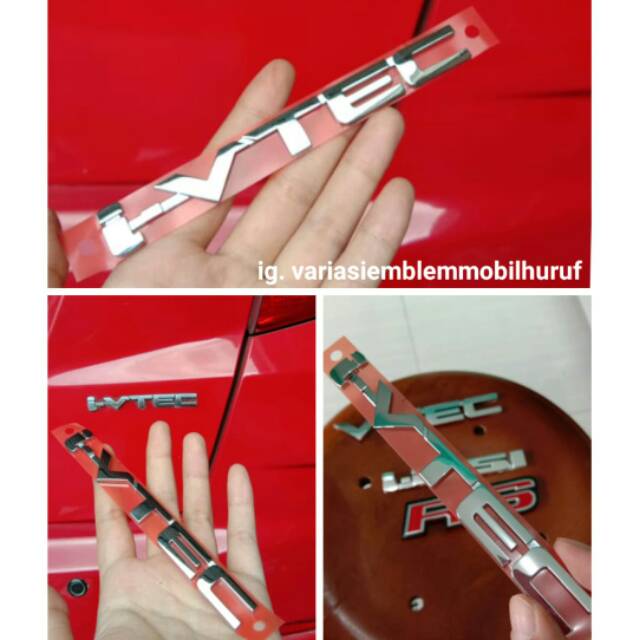 Emblem logo I-VTEC untuk Honda CRV mobilio jazz brio