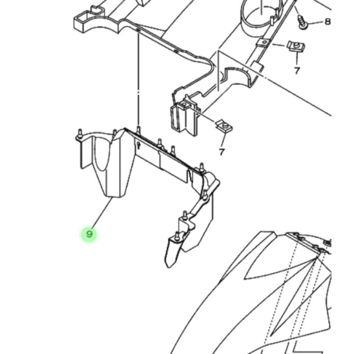 FLAP KARET LUMPUR MIO SOUL BAGIAN SPAKBOR BELAKANG ORIGINAL ORI YAMAHA