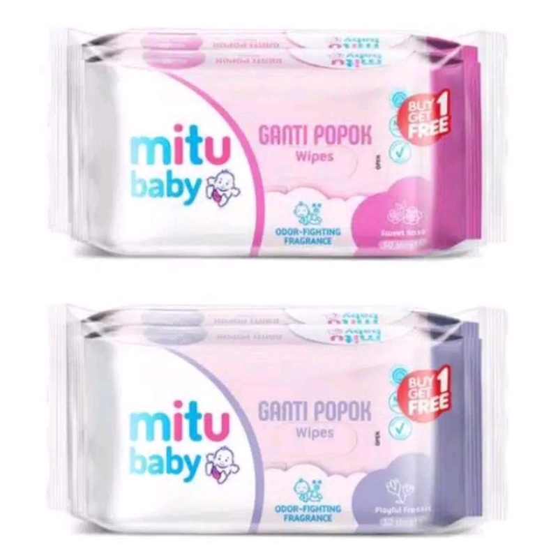 MITU Tisu Basah Bayi Beli 1 Gratis 1 50's + 50's