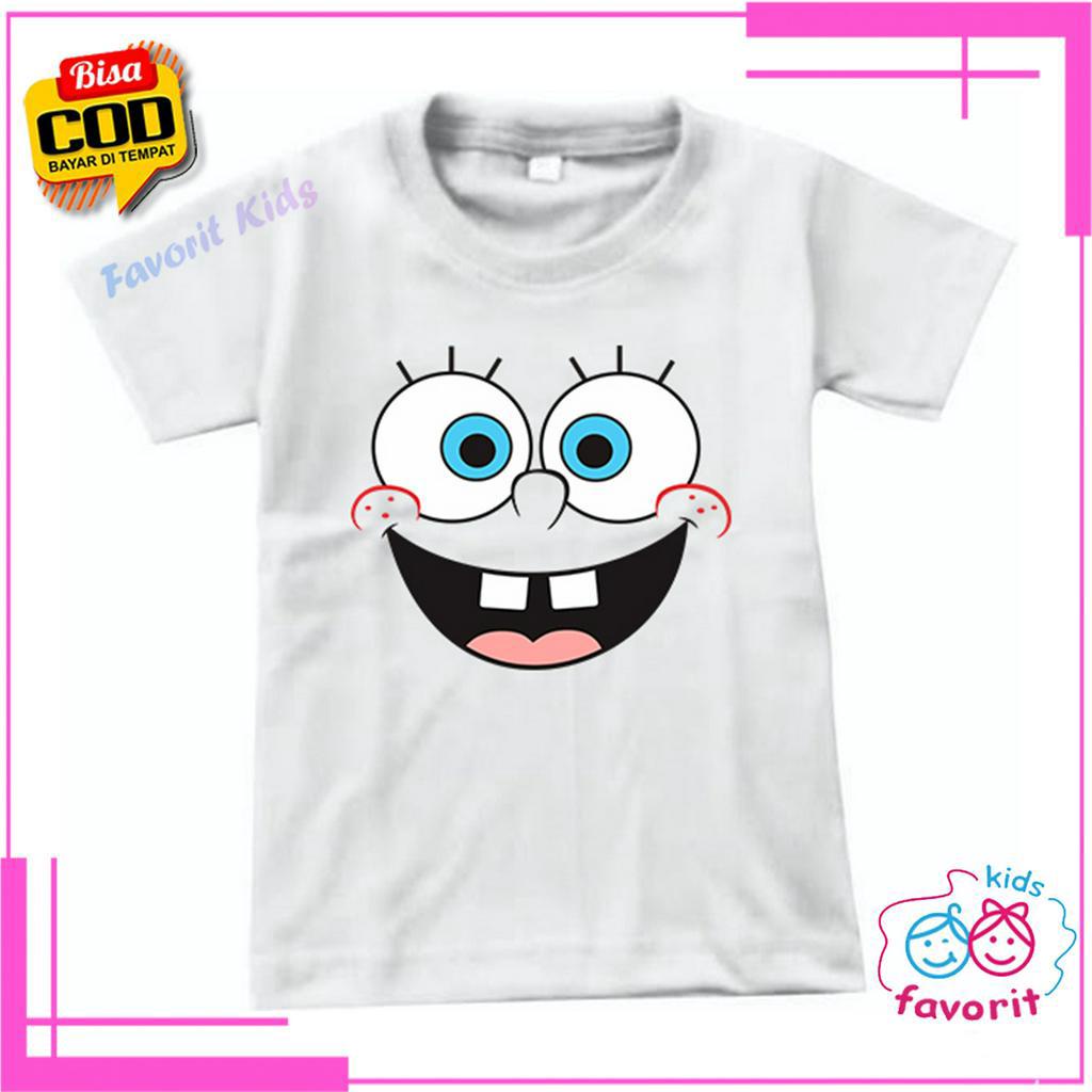 KAOS ANAK PEREMPUAN SPONGEBOB KAOS OBLONG ANAK LENGAN PENDEK