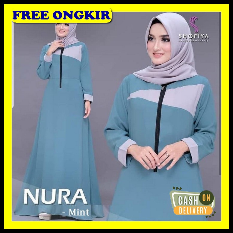 Gmis Muslimah Polos Games Jumbo Mewah Gamis Wanita Terbaru 2023 Games  Baju Gamis Wanita + Nura Dre