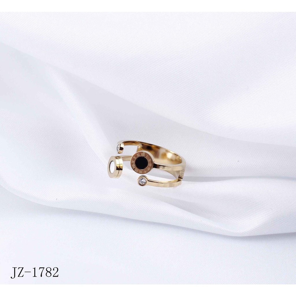 Cincin Titanium Permata Perhiasan Fashion 1782