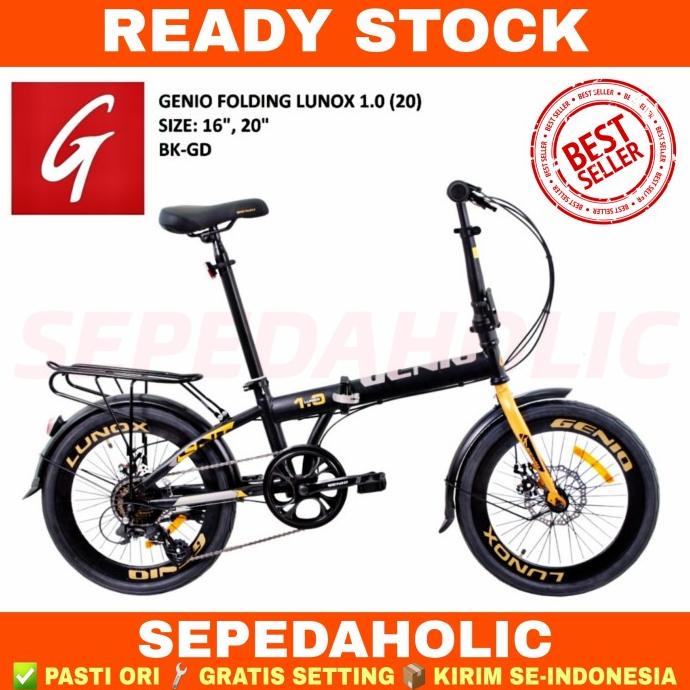 Sepeda Lipat 20 Inch GENIO Lunox 1.0 Rem Cakram 7 Speed